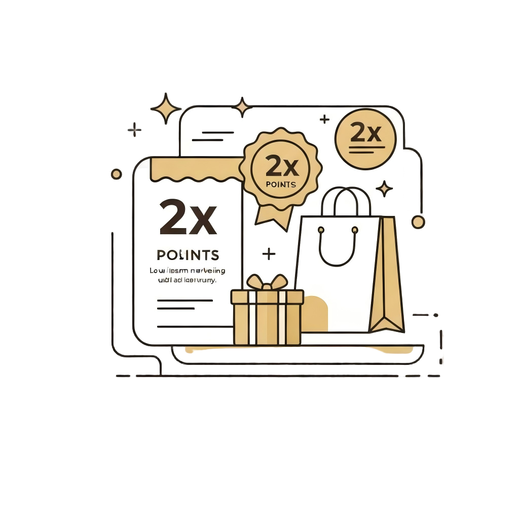2x Points Marketing Campaign Illustration